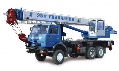 Автокран Галичанин 25 тонн КС-55713-1В на шасси КАМАЗ-65115 (6х4)