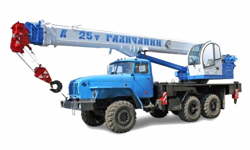 Автокран Галичанин 25 тонн КС-55713-3В на шасси УРАЛ-5557И (6х6)